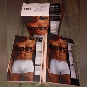 Boss Men's White Boxer Briefs